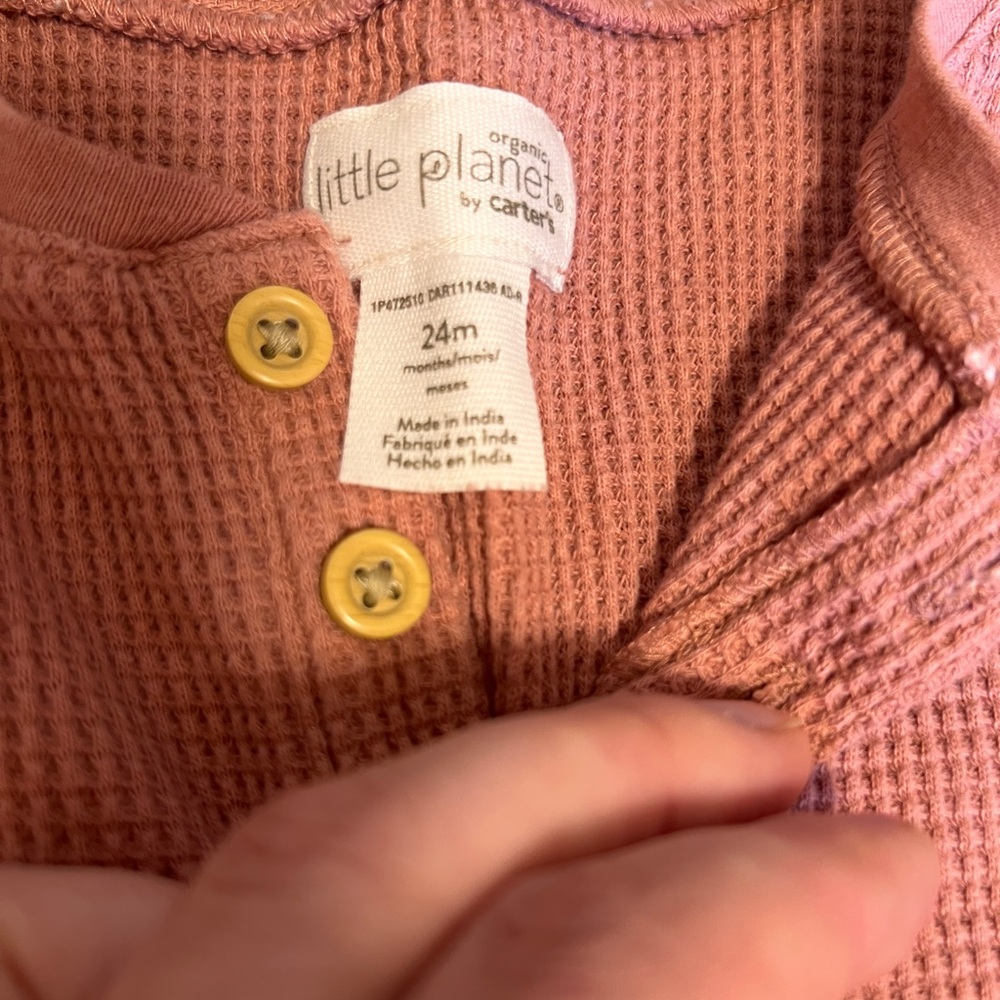 Carter's Pink button romper - Picture 3 of 3